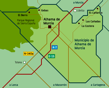 Municipio de Alhama de Murcia y sus pedanias